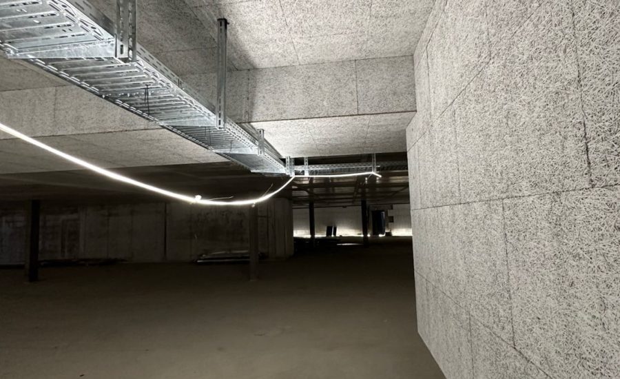 Einstellhalle mit Schichtex Platten BKP 225.2 / Brandschutz Verkleidung